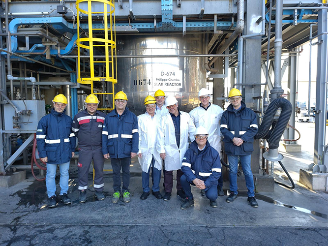 Momentive Team Members at manufacturing site posing