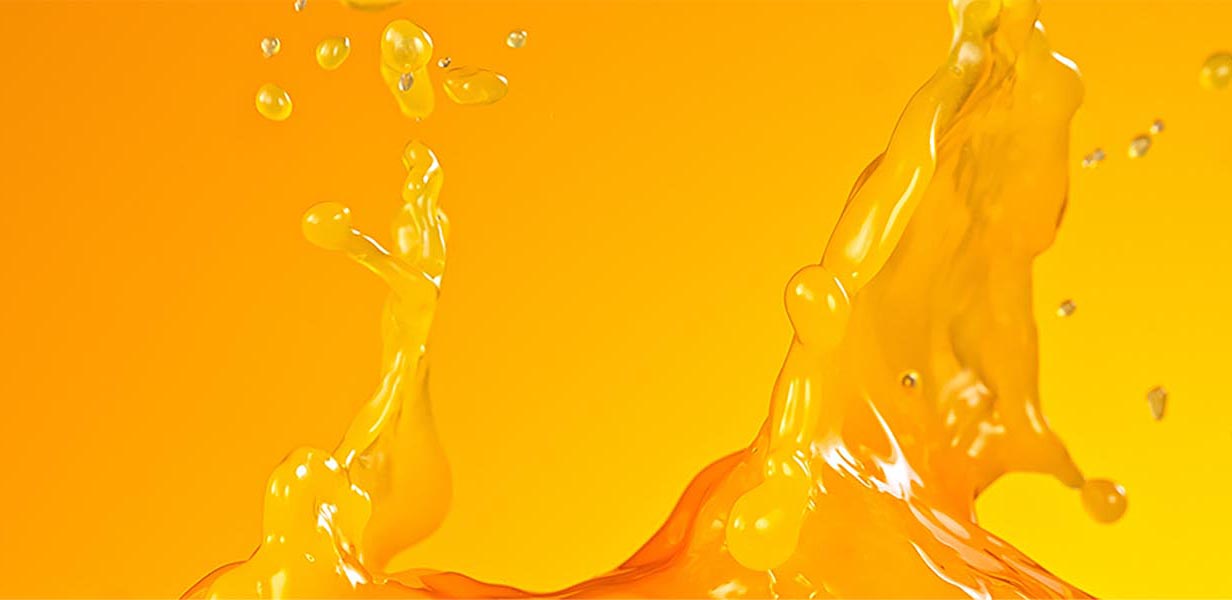 Orange juice splash graphic