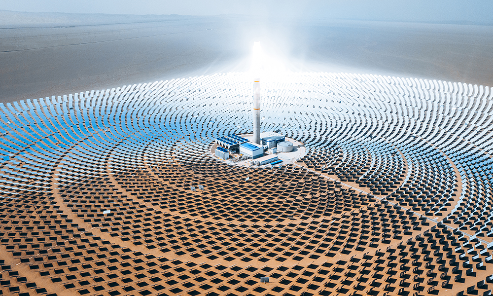 Drone Point View of Solar and Thermal Panels