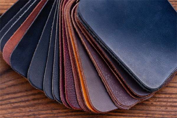 Leather splotches to see color selection